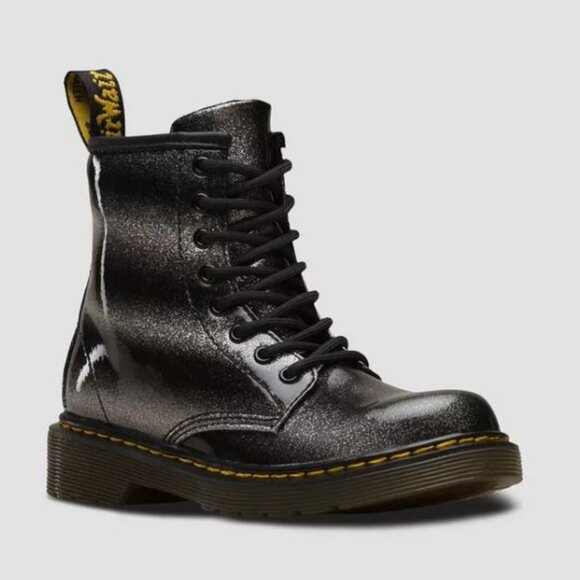 Dr. Martens Shoes - Dr. Martens 1460 Ombre Glitter Ombre Sz 38 USL 7 Silver Black Combat Boots